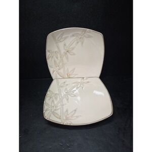 Florida Marketplace Bamboo Salad Plates, 7.5" Square Plates, Set of 2, Tableware